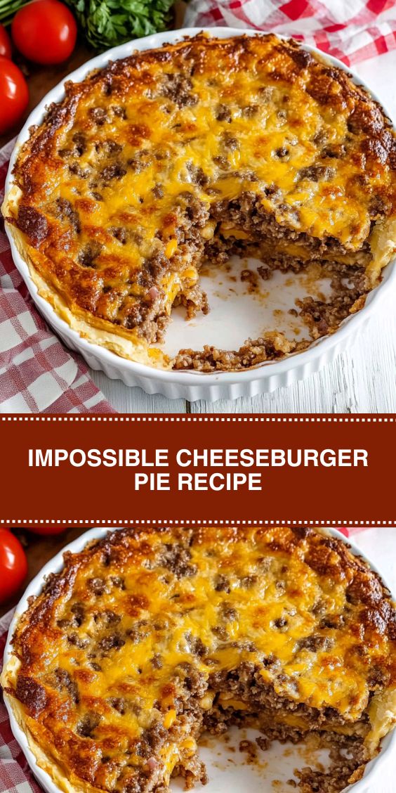 Impossible Cheeseburger Pie Recipe - Easy homemade recipes