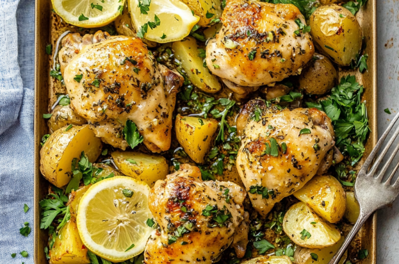 Sheet Pan Herby Lemon Garlic Chicken and Potatoes