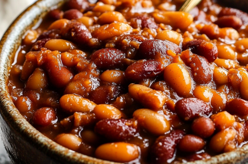 Homemade Slow Cooker Baked Beans