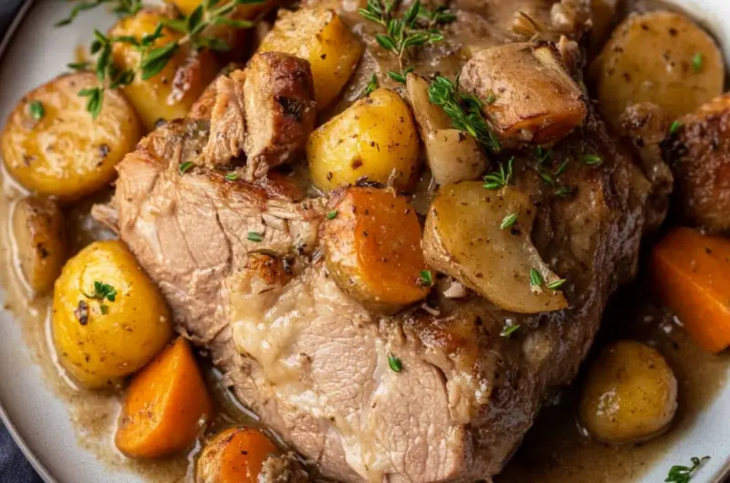 Instant Pot Pork Roast with Vegetables and Gravy