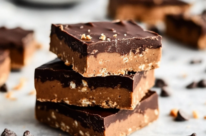 No-Bake Chocolate Peanut Butter Protein Bars