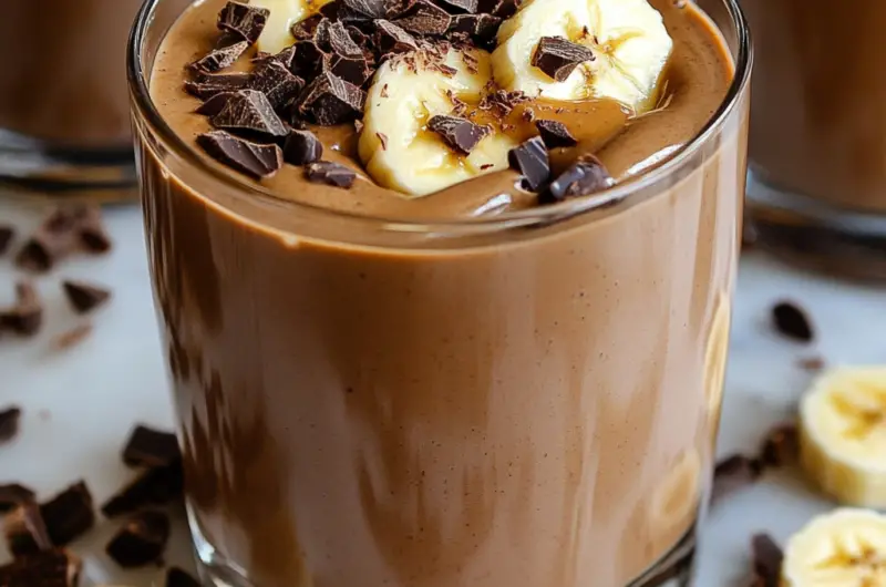 Chocolate Peanut Butter Banana Smoothie