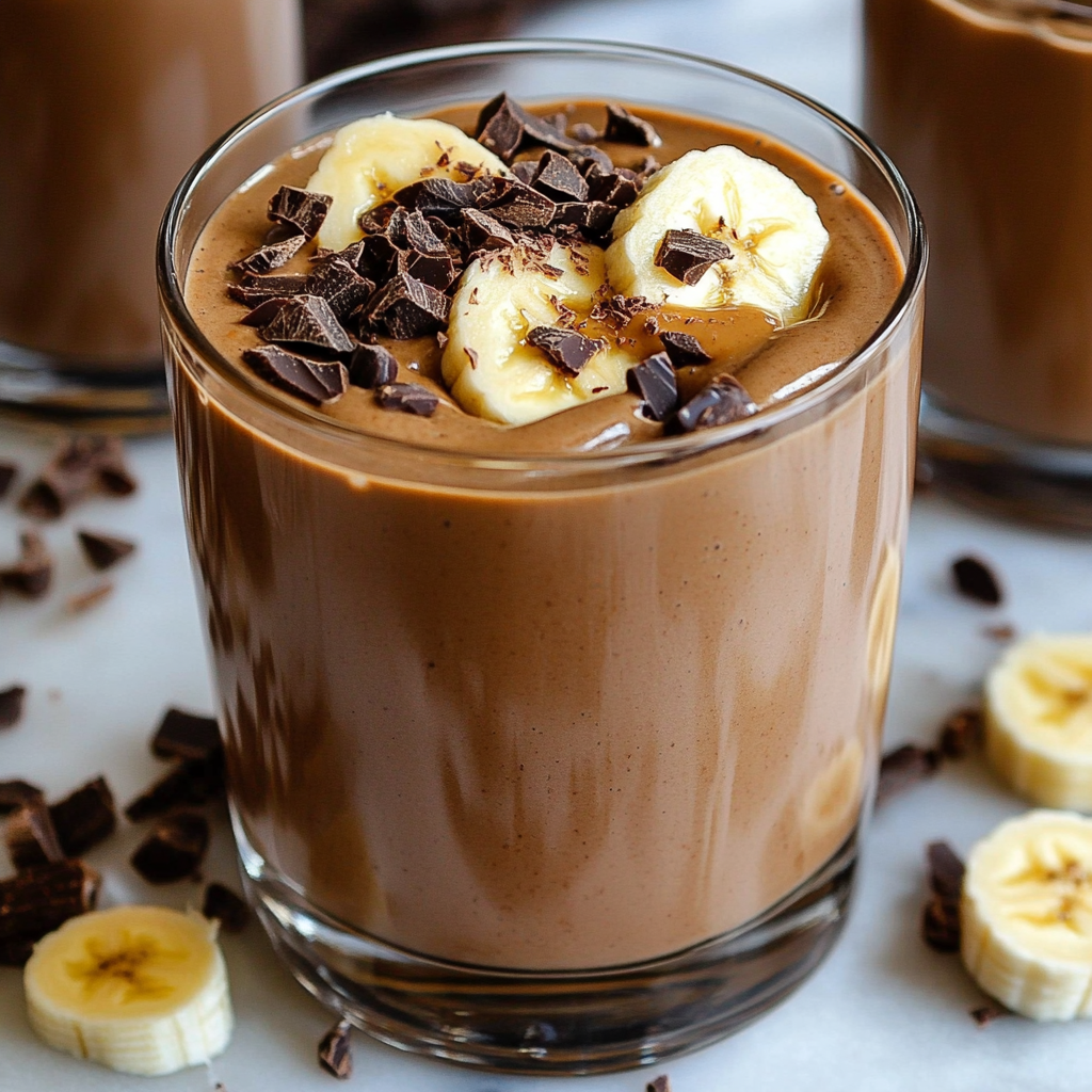 Chocolate Peanut Butter Banana Smoothie - Easy homemade recipes