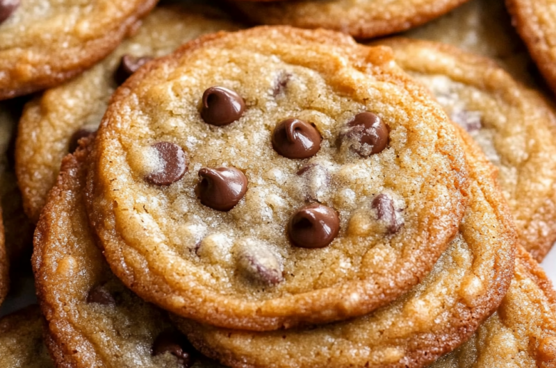 Thin Crispy Chocolate Chip Cookies