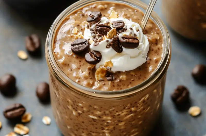 High Protein Coffee Overnight Oats