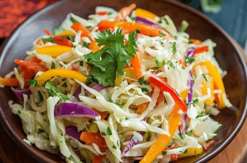 Cabbage and Bell Pepper Salad Recipe