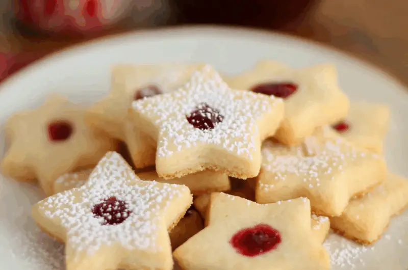 Shortbread Cookies with Raspberry Preserves