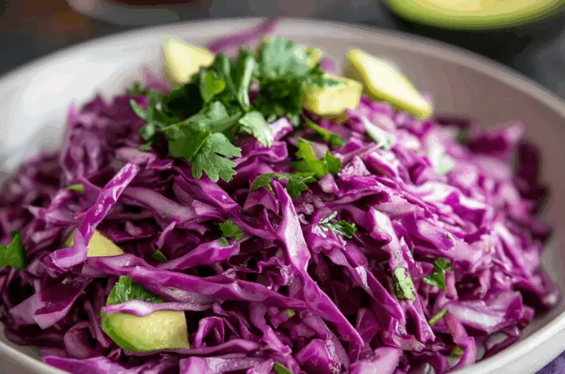 Red Cabbage and Avocado Salad Recipe