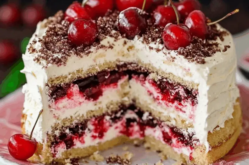 Russian Cherry Layer Cake Recipe