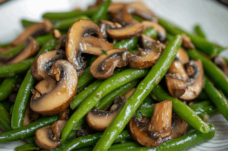 Green Beans with Mushrooms Recipe