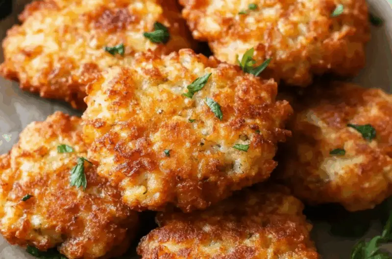 Cheesy Chicken Fritters