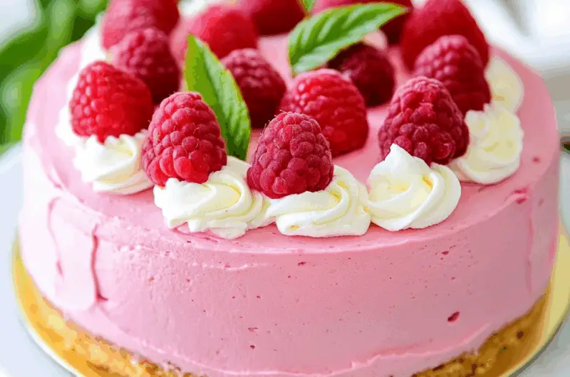 Raspberry Mousse Cake Recipe