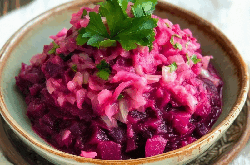 Russian Vinaigrette Recipe with Beets and Sauerkraut