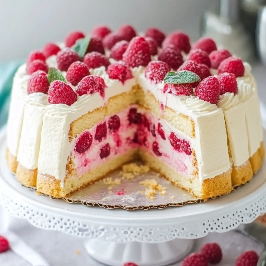 Charlotte Cake Recipe with Raspberries - Easy homemade recipes