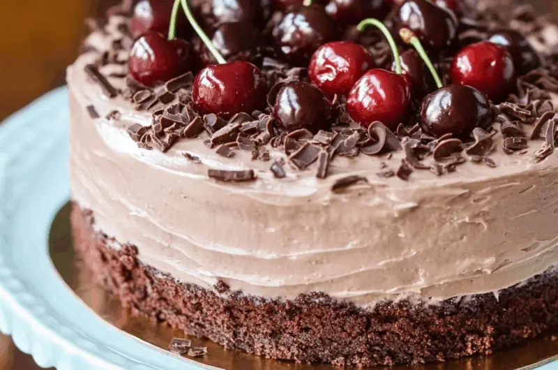 Drunken Cherry Chocolate Cake Recipe