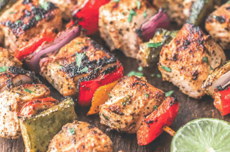 Grilled Chicken Kabobs with Zesty Garlic Marinade