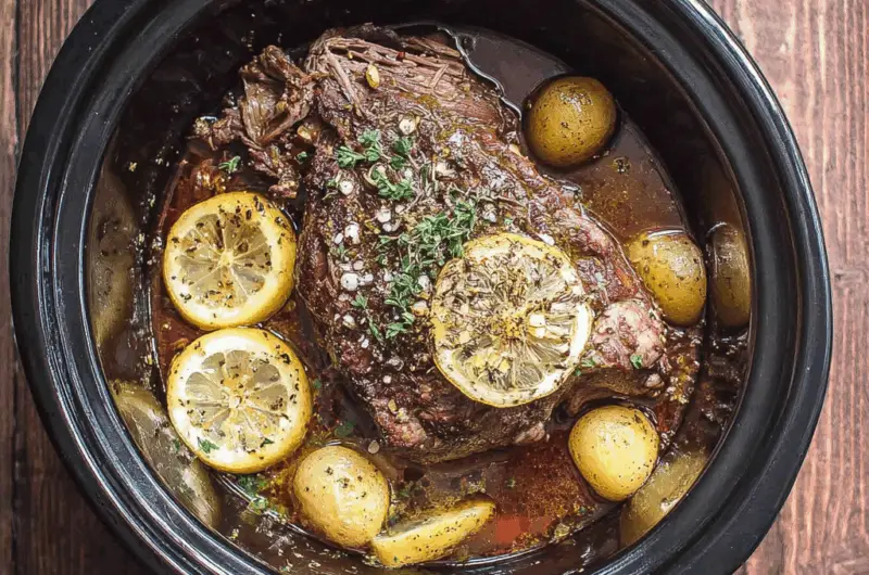 Greek Boneless Leg of Lamb (Slow Cooker)