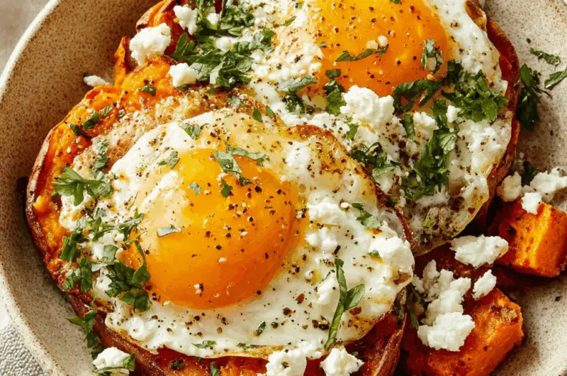 Sweet Potato Breakfast with Fried Eggs