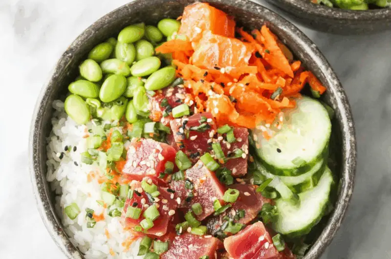 Poke Bowls (Hawaiian-Style Ahi Tuna Bowls)